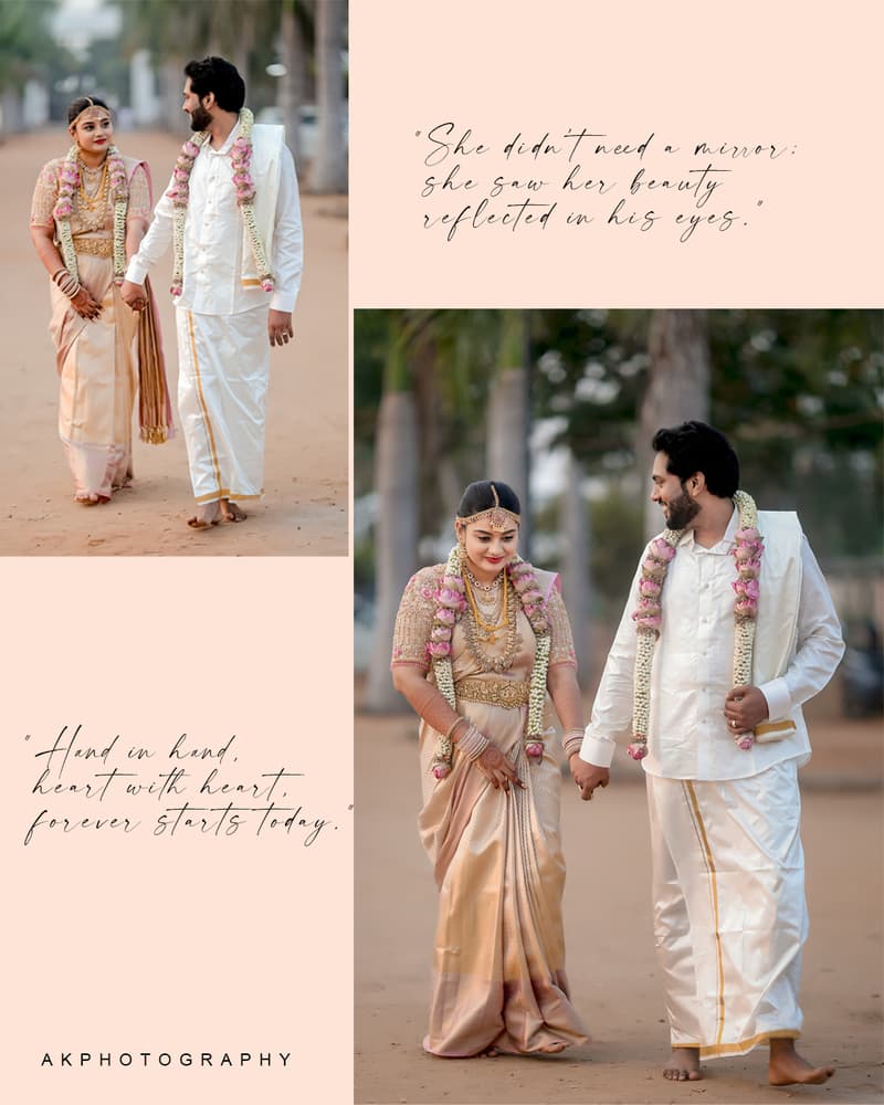 Wedding Photoshoot: Harikumar & Nivetha’s Romantic Avinashi Wedding Shoot by AK Photography