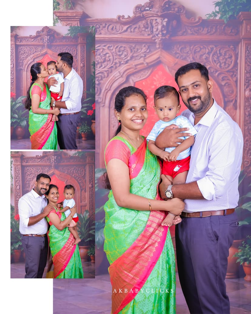 Birthday Photoshoot Magic: Celebrating Little Shaswanth's Special Day with Family