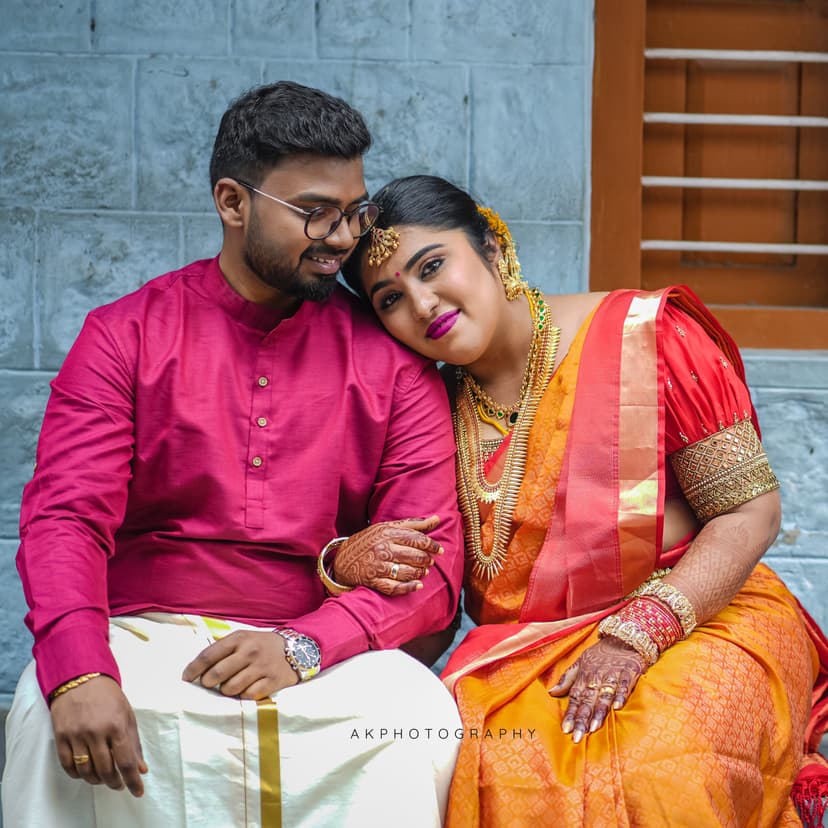 Wedding Photoshoot at Periyanayakan Palayam: Kishore & Gayathri's Enchanting Celebration