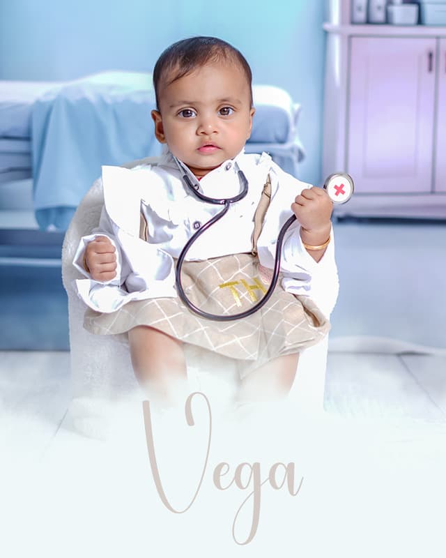Baby Photoshoot Magic: Capturing Precious Moments with Vega by AK Photography