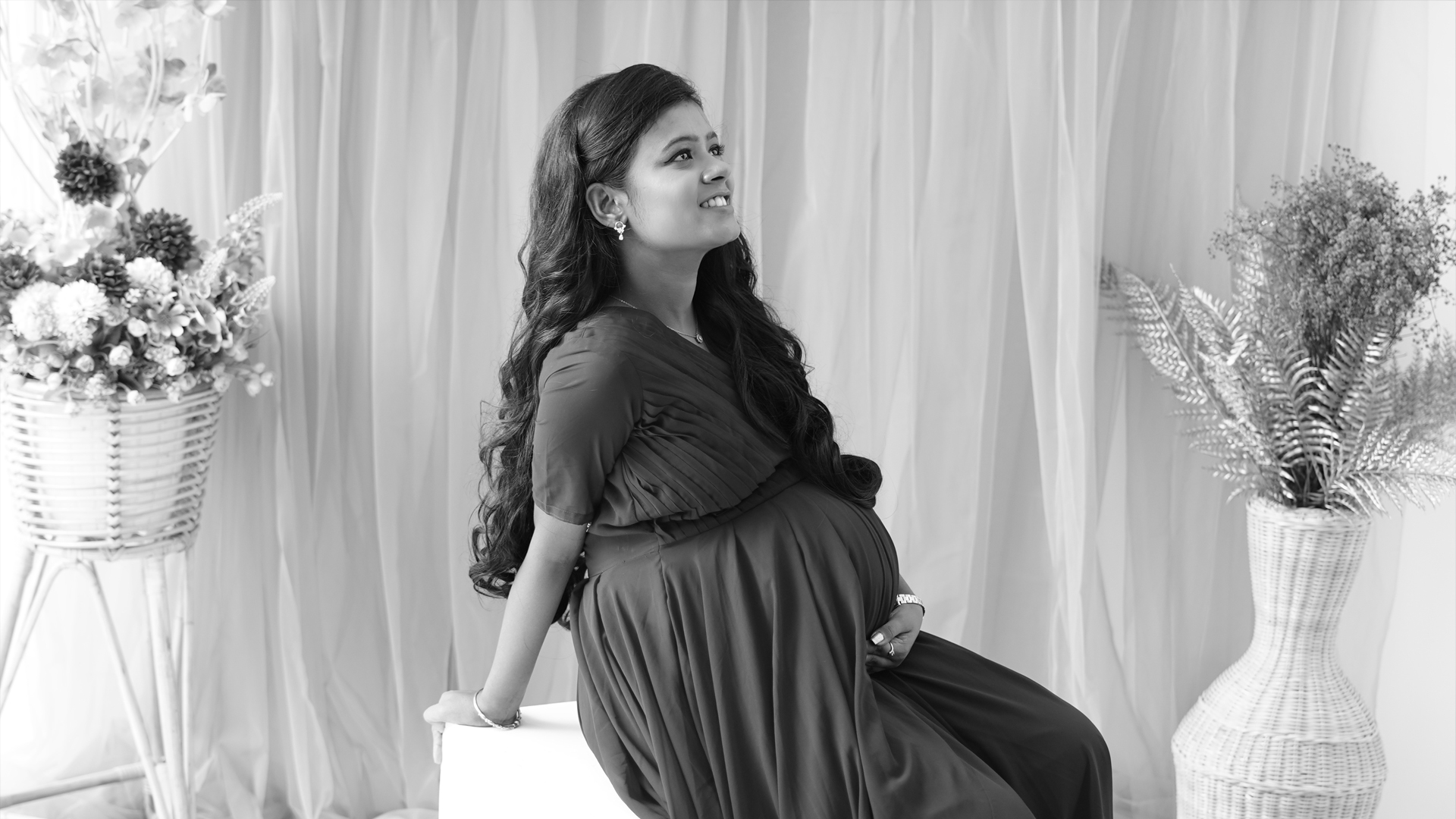 Sunset outdoor post-wedding couple portrait photoshoot in Coimbatore