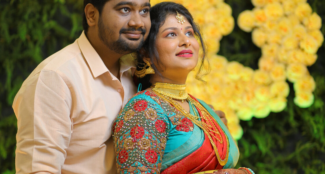 Baby Shower Photoshoot in Coimbatore Capturing Vijai and Merisha's Precious Moments