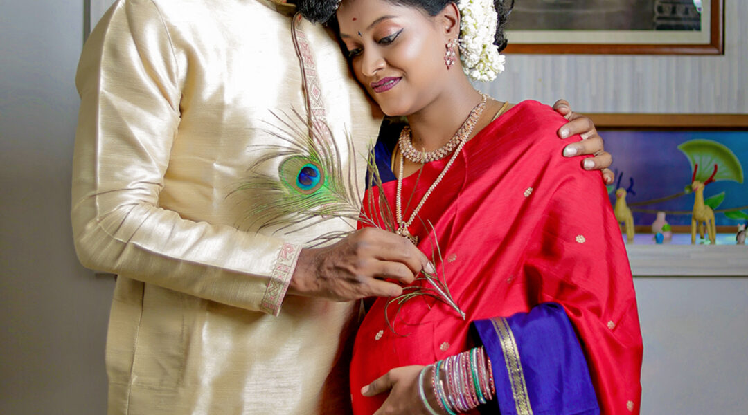 Baby Shower Photoshoot: Celebrating South Asian Traditions in a Tender Maternity Portrait