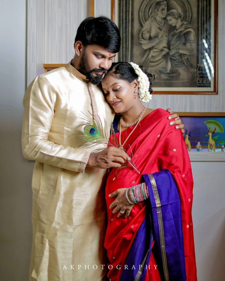 Baby Shower Photoshoot: Celebrating South Asian Traditions in a Tender Maternity Portrait