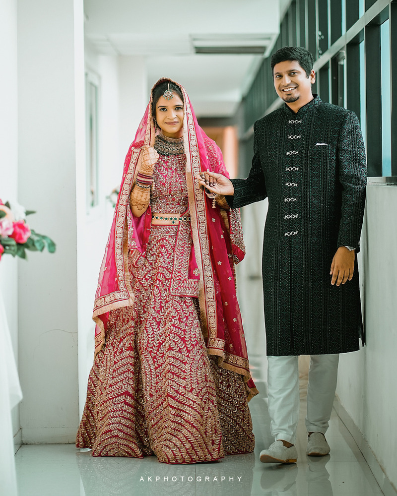 Reception Photoshoot of Juned & Ashima in Coimbatore - Captured by AK Photography