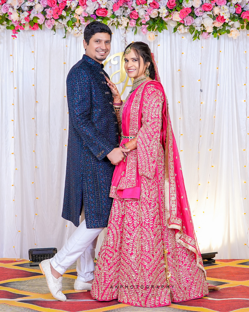 Reception Photoshoot of Juned & Ashima in Coimbatore - Captured by AK Photography