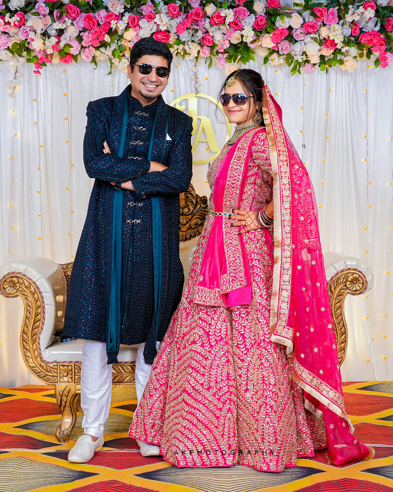Reception Photoshoot of Juned & Ashima in Coimbatore - Captured by AK Photography